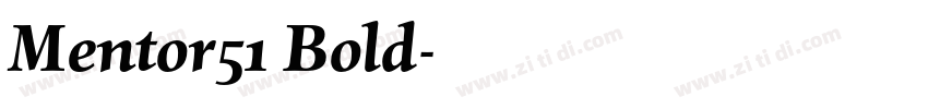 Mentor51 Bold字体转换